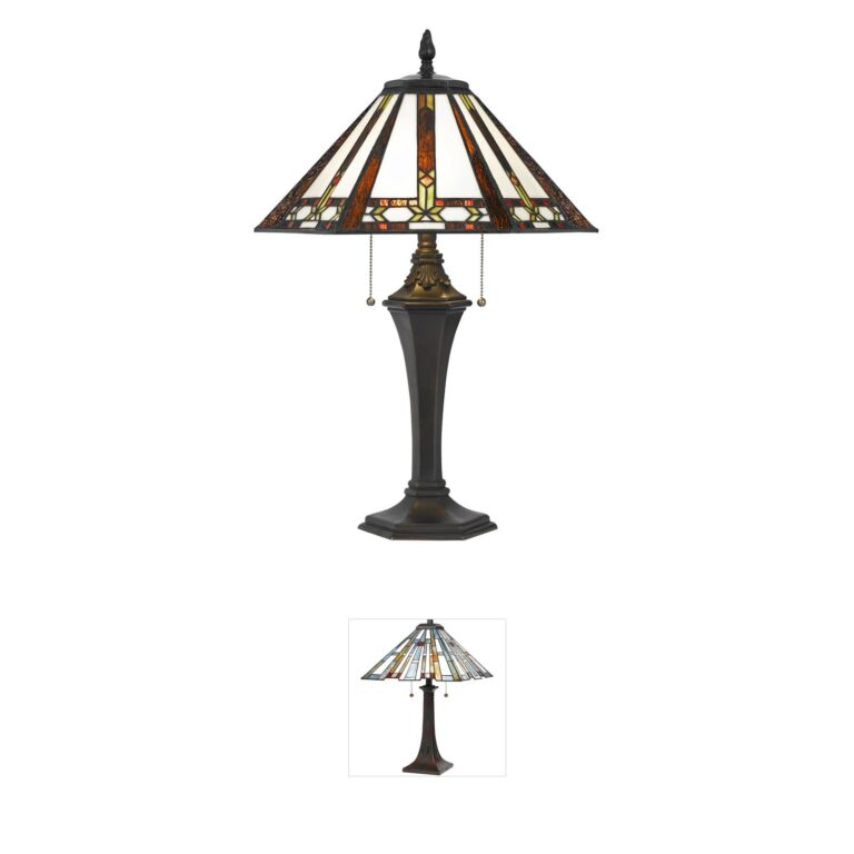 CAL Lighting Tiffany Collection Resin Table Lamp