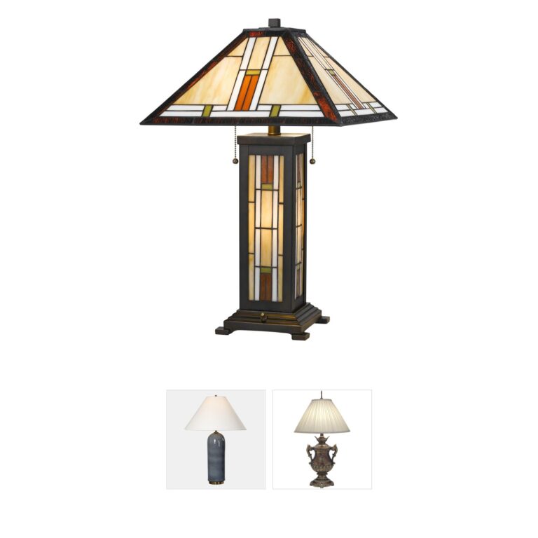 CAL Lighting Tiffany Collection Resin Table Lamp