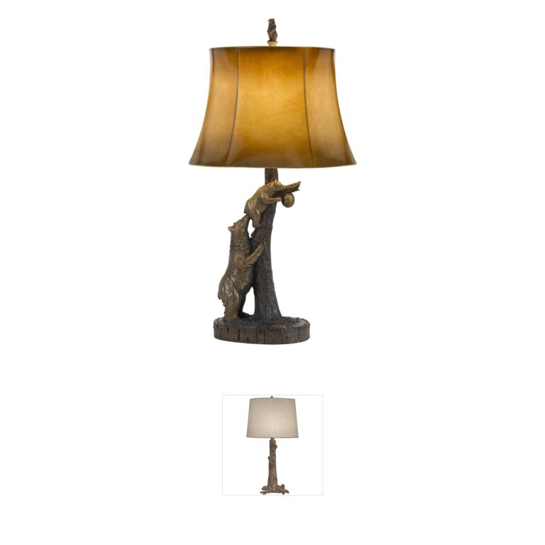 CAL Lighting Bear Collection Antique Bronze Table Lamp