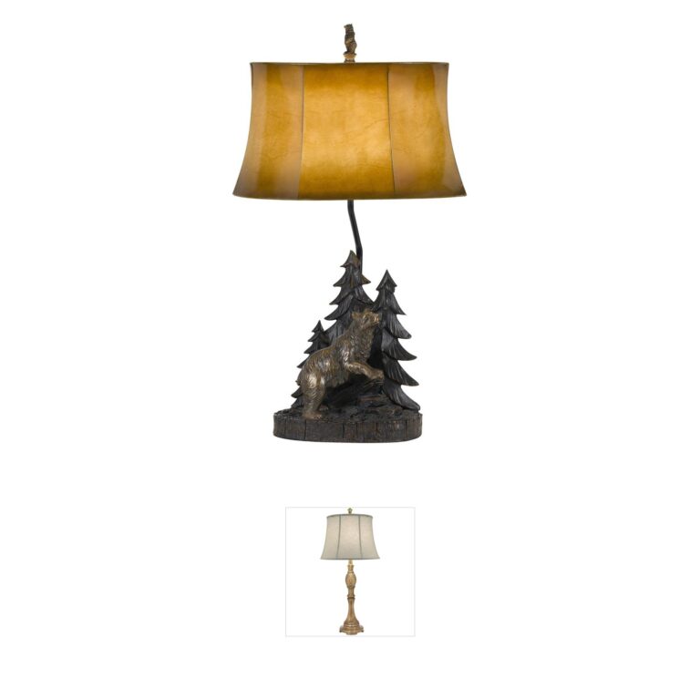 CAL Lighting Forest Antique Bronze Resin Table Lamp