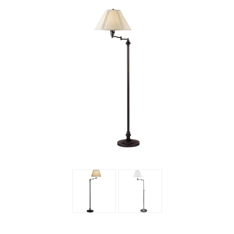 CAL Lighting Signature Dark Bronze Swing Arm Floor Lamp