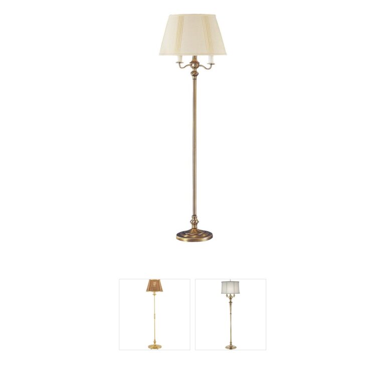 CAL Lighting Signature Antique Brass 6-Light Floor Lamp
