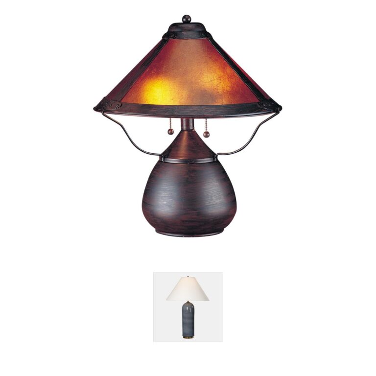 CAL Lighting Mica Collection Rust Table Lamp