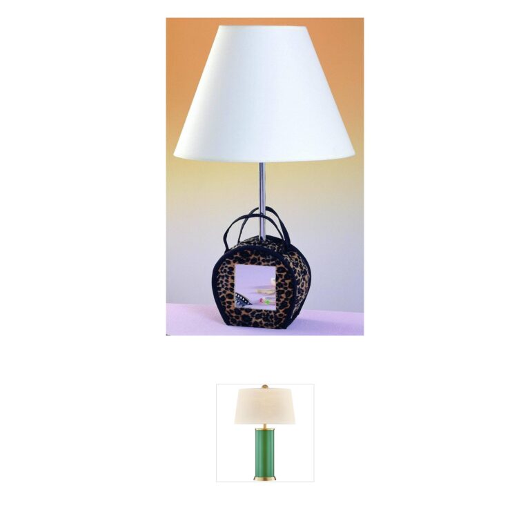 CAL Lighting Purse Collection Brushed Steel Resin Table Lamp