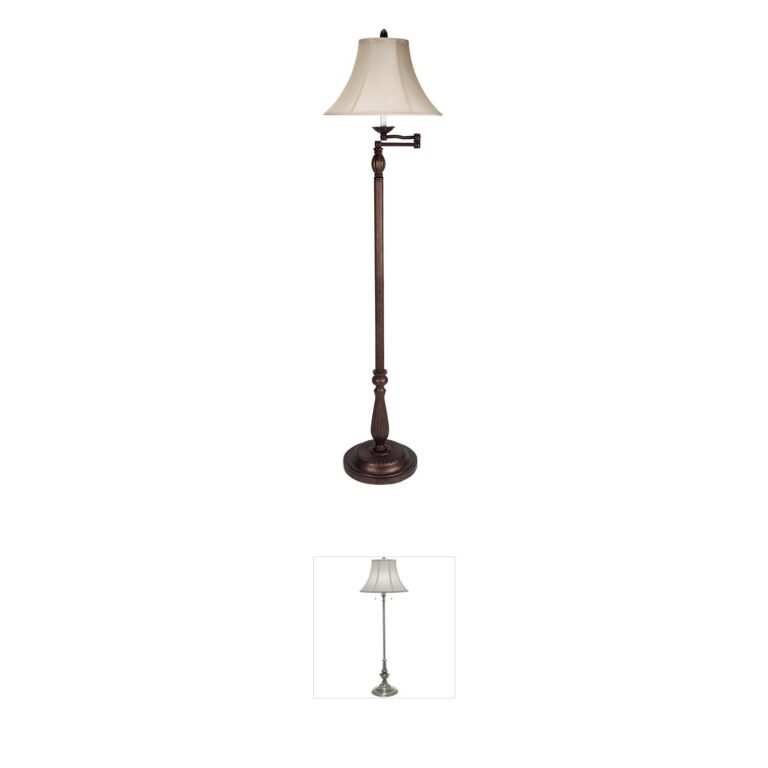 CAL Lighting Signature Antique Rust Swing Arm Floor Lamp