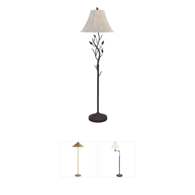 CAL Lighting Iron Collection 64" Black Floor Lamp