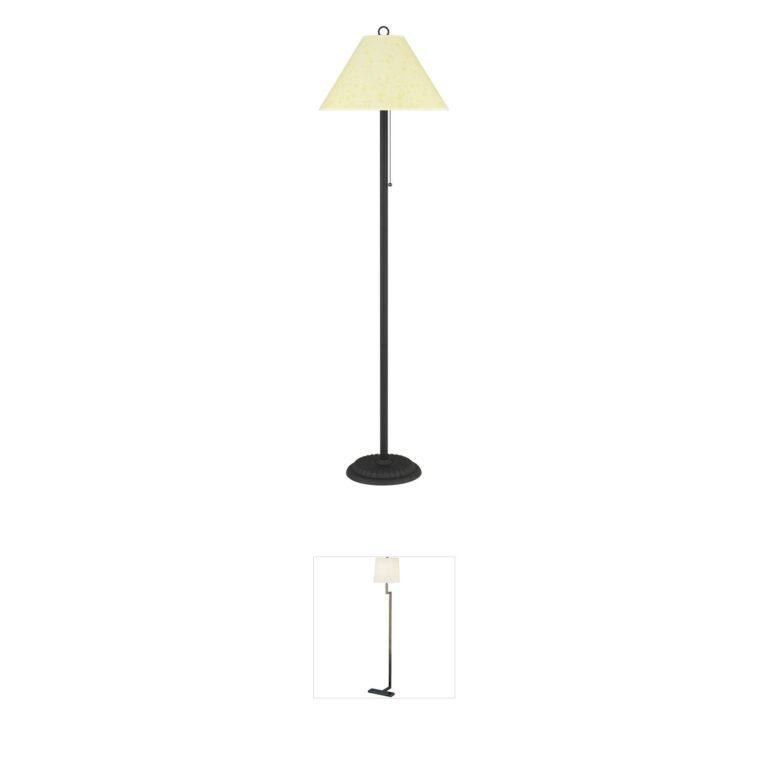 CAL Lighting Candlestick Black and Rust Floor Lamp