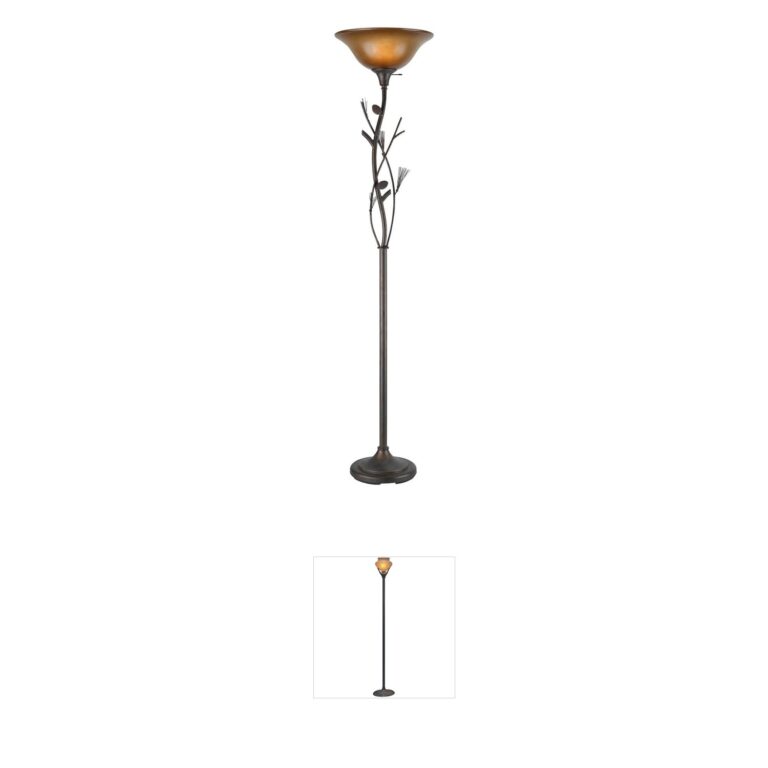 CAL Lighting Pinecone Rust Iron Floor Lamp