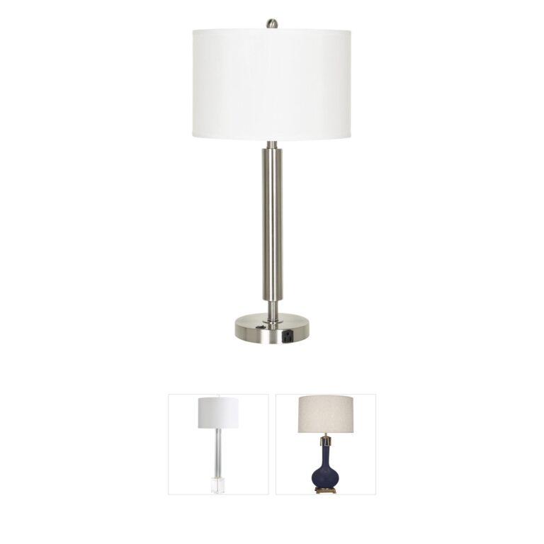 CAL Lighting Hotel Brushed Steel Table Lamp
