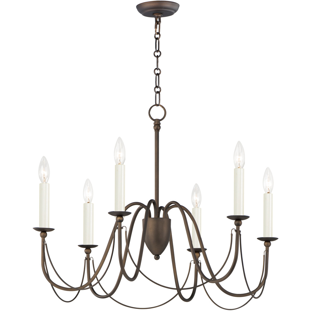 Maxim Lighting Plumette Steel Chandelier | Chestnut Bronze