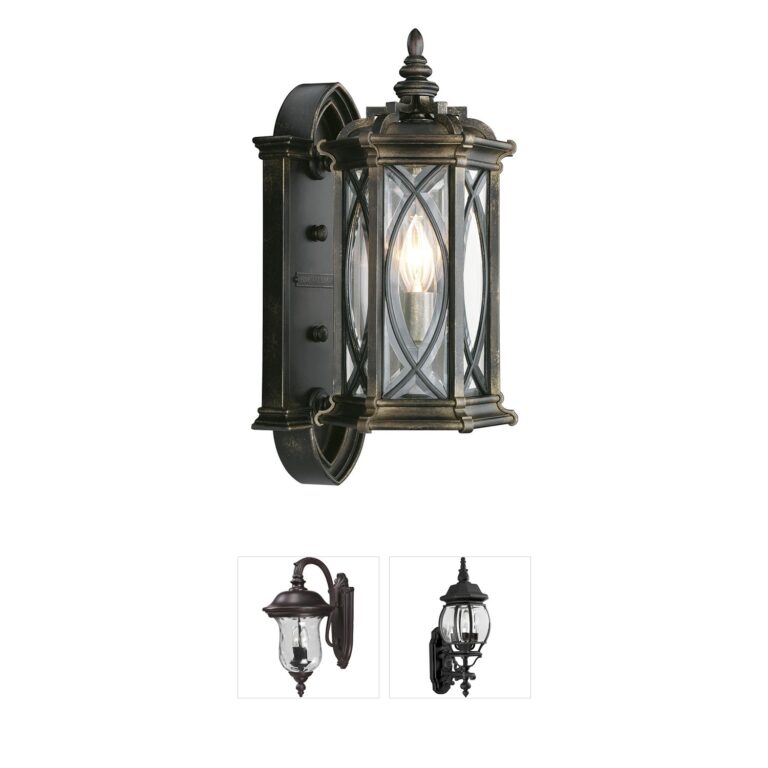 Fine Art Handcrafted Lighting Warwickshire 16-Inch Outdoor Wall Mount in Black