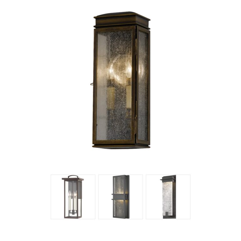 Generation Lighting Whitaker Astral Bronze and Clear Seeded Glass Outdoor Wall Lantern