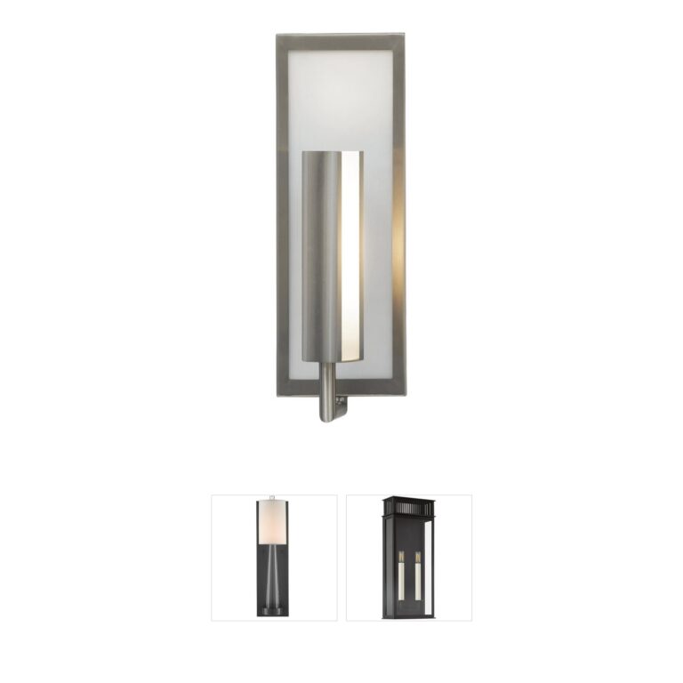 Generation Lighting Mila Brushed Steel Wall Sconce with White Opal Etched Glass