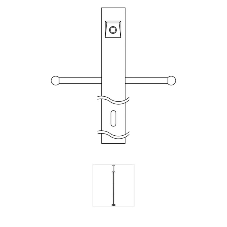 Kichler Accessory 84-Inch Aluminum Outdoor Lamp Post in Black