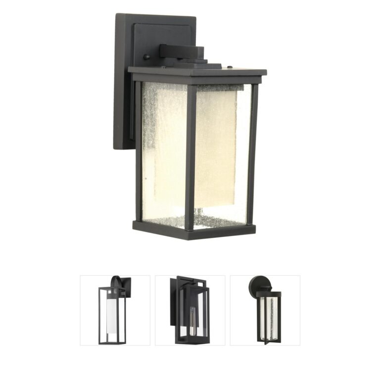 Craftmade Riviera Oiled Bronze Outdoor Wall Light with Seeded Glass
