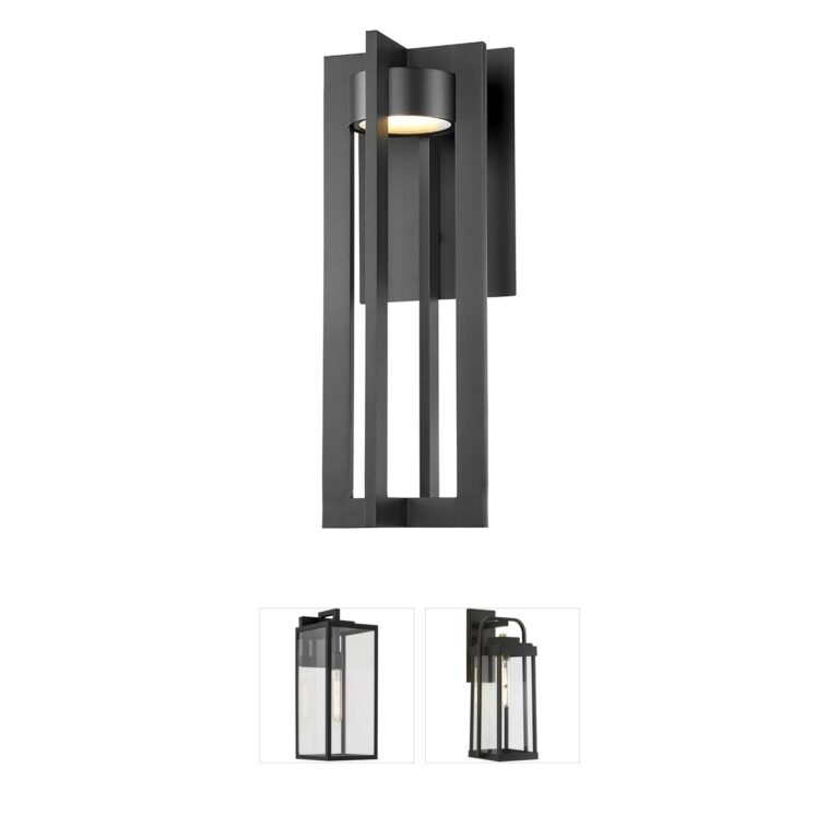 WAC Lighting Chamber Black Aluminum Outdoor Wall Light
