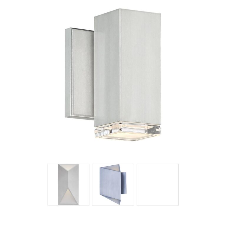 WAC Lighting Block Brushed Aluminum Outdoor LED Wall Light
