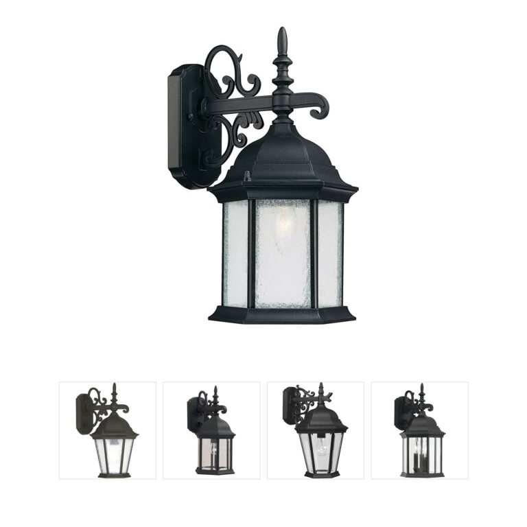 Capital Lighting Main Street 16-Inch Antiqued Glass Outdoor Wall Lantern