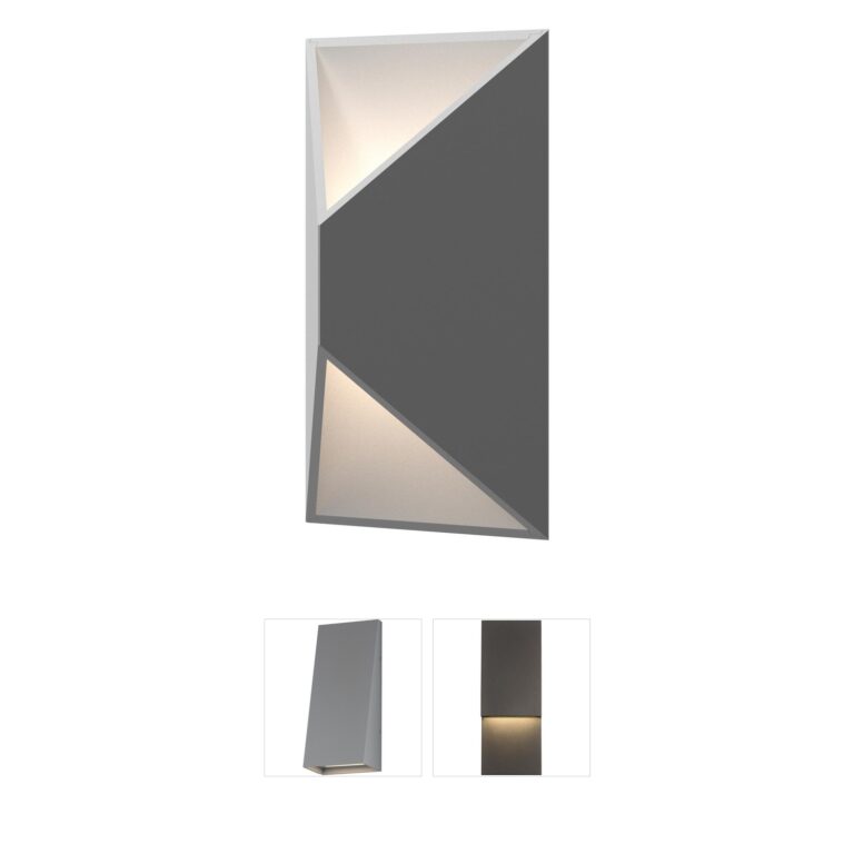 Sonneman Prisma Textured Gray LED Outdoor Wall Light