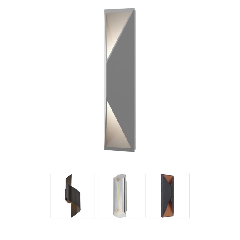 Sonneman Prisma Textured Gray LED Outdoor Wall Light