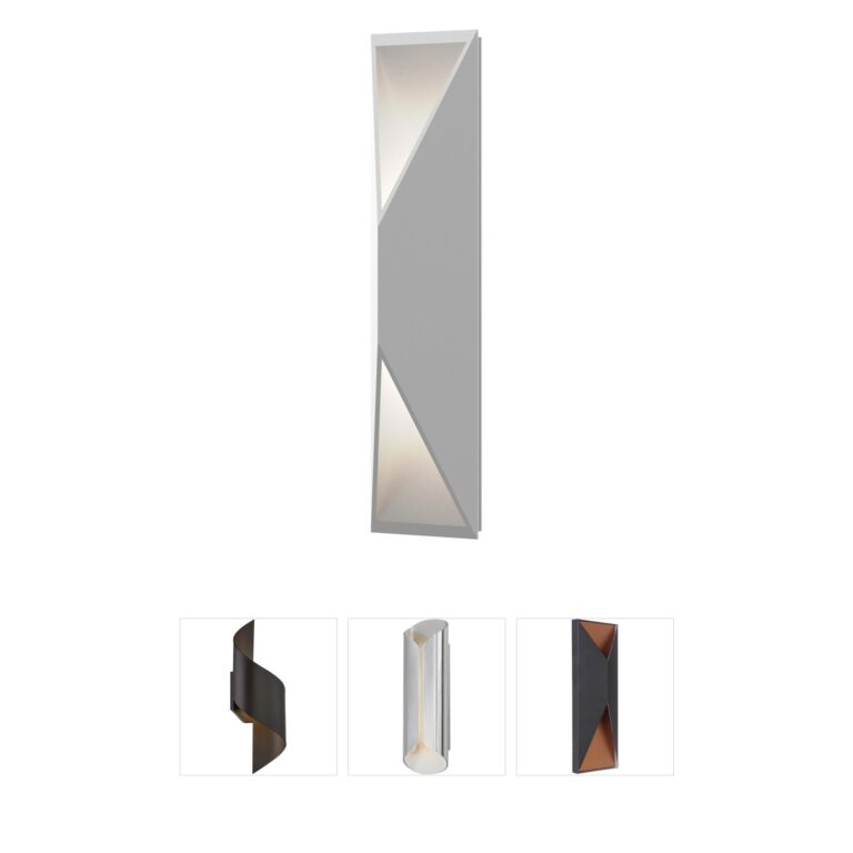 Sonneman Prisma Textured White Outdoor LED Wall Light