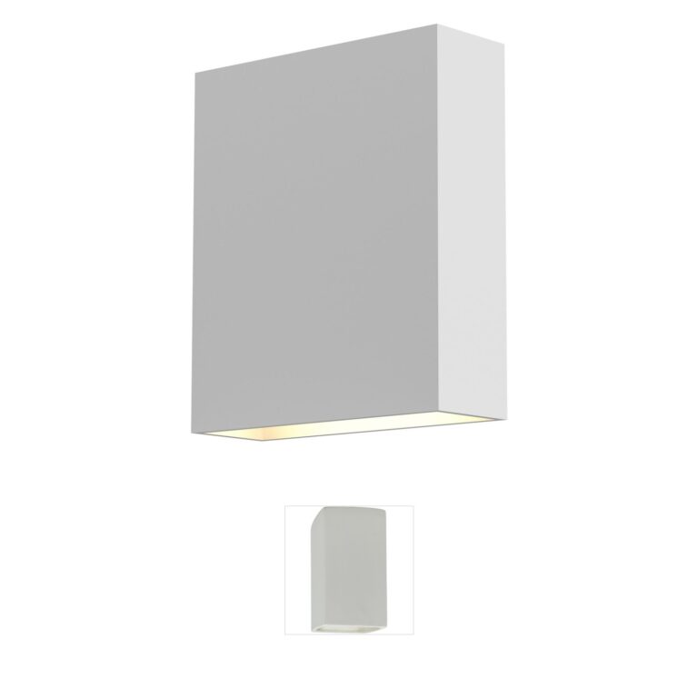 Sonneman Flat Box Textured White Outdoor LED Wall Light