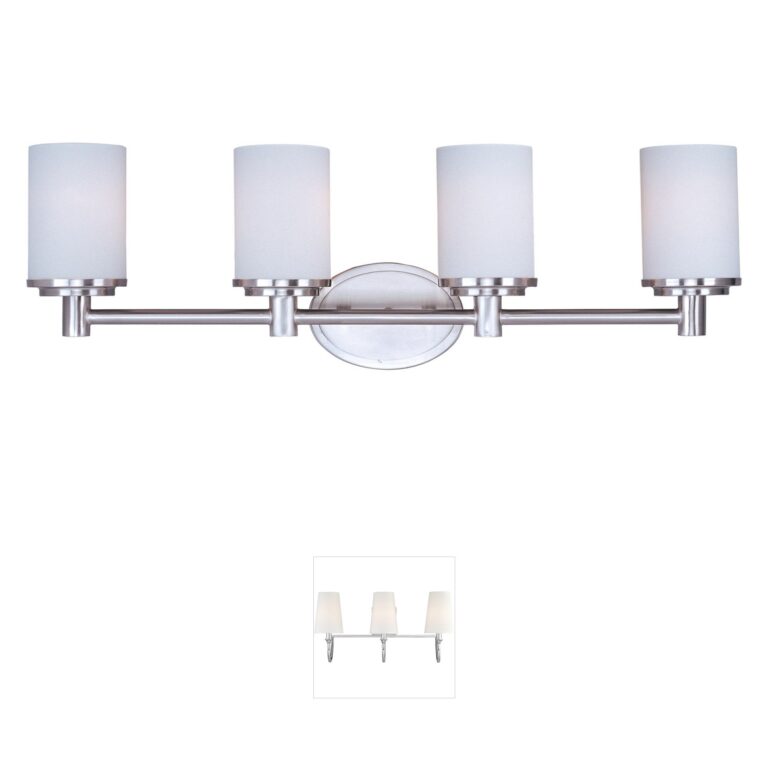 Maxim Lighting Cylinder Satin Nickel 4-Light Vanity