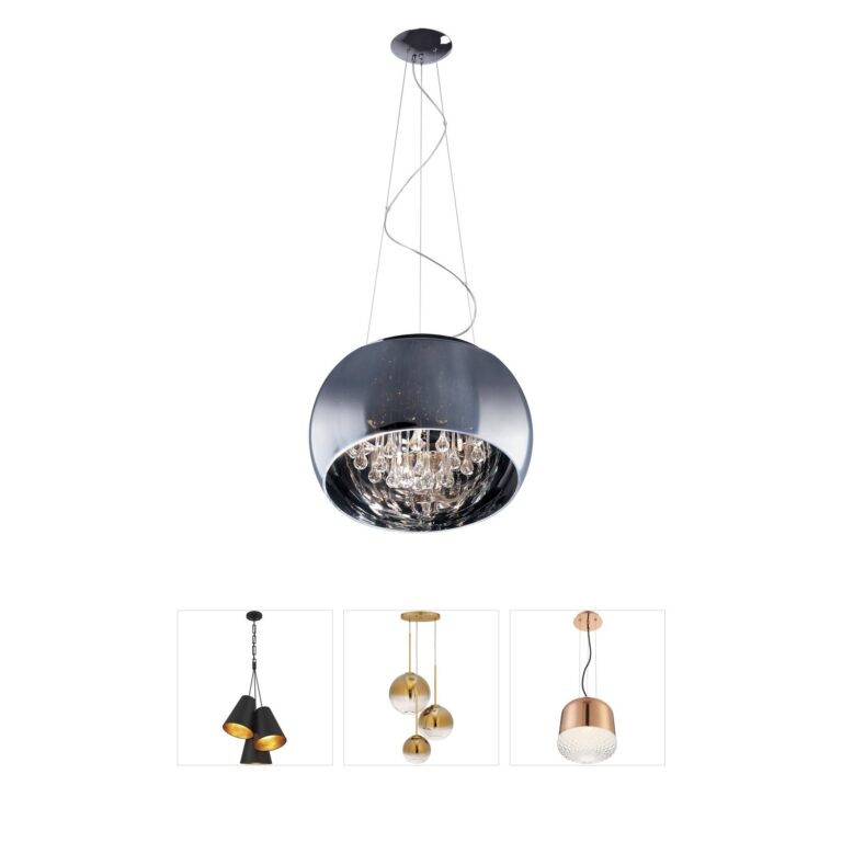 ET2 Sense Polished Chrome & Crystal Pendant