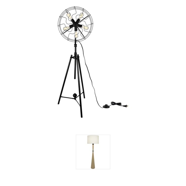 CWI Lighting Pamela 5-Light Black Metal Floor Lamp