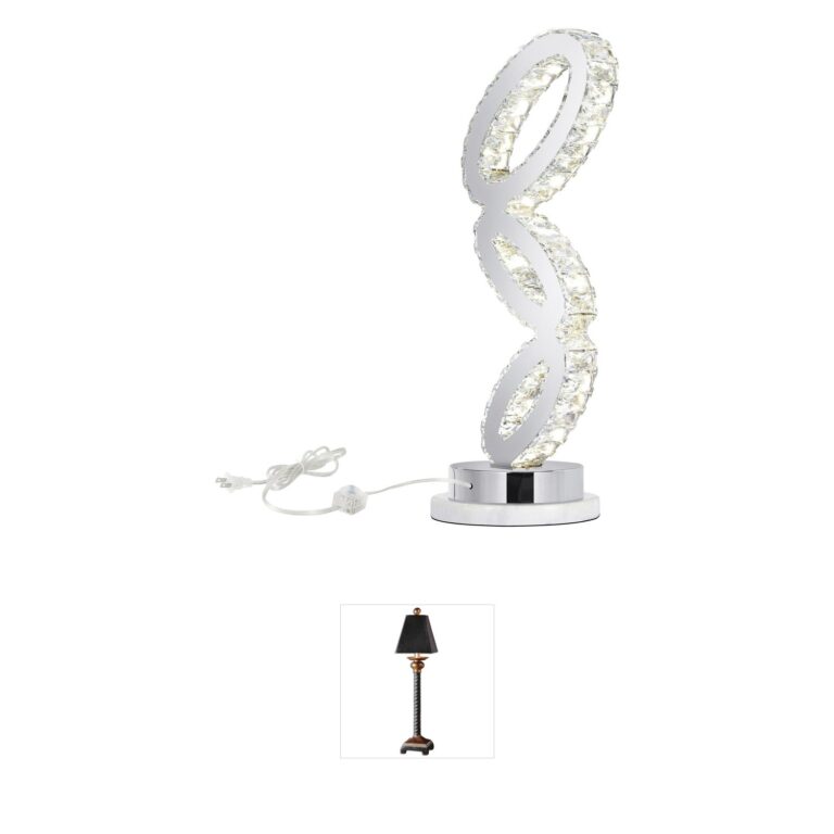 CWI Lighting Balanced Crystal Integrated LED Chrome Table Lamp