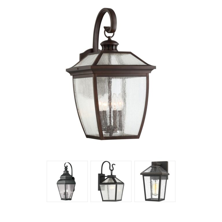 Minka-Lavery Sunnybrook Alder Bronze Outdoor Wall Light with Seeded Glass
