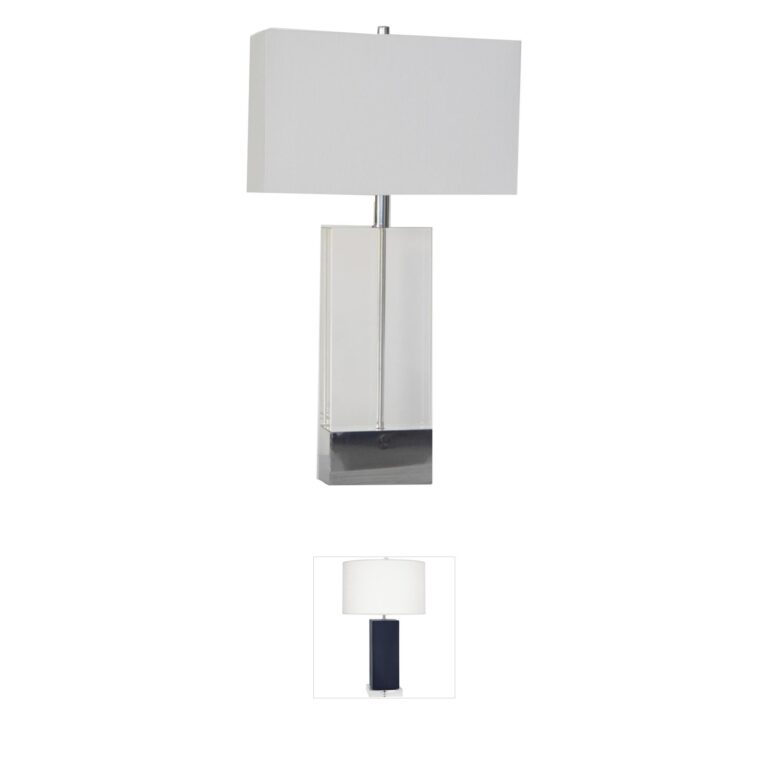 Bethel International Canada Clear Glass Table Lamp