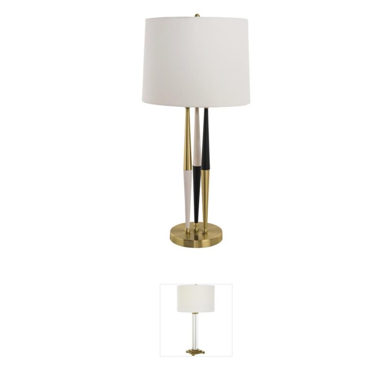 Bethel International Canada Metal Table Lamp in Gold