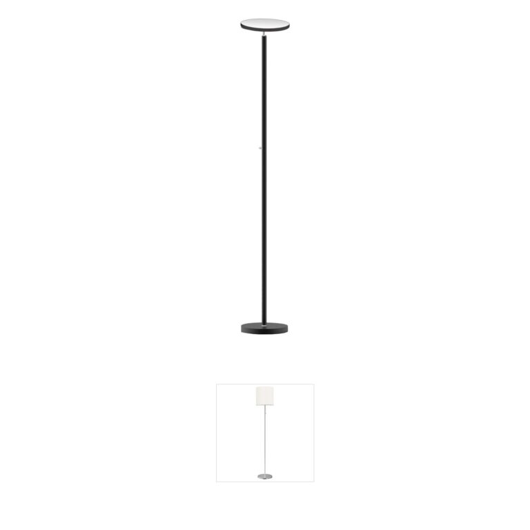 Dainolite Modern LED Sandy Black Torchier Floor Lamp