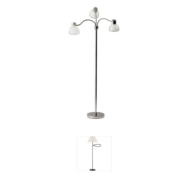 Adesso Presley Polished Nickel Floor Lamp