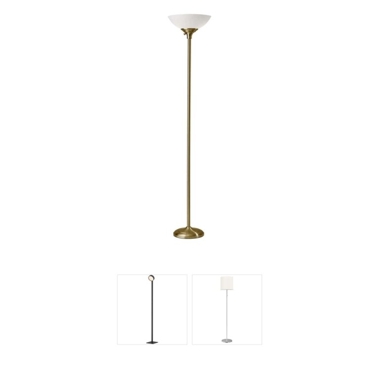 Adesso Glenn Antique Brass Floor Lamp