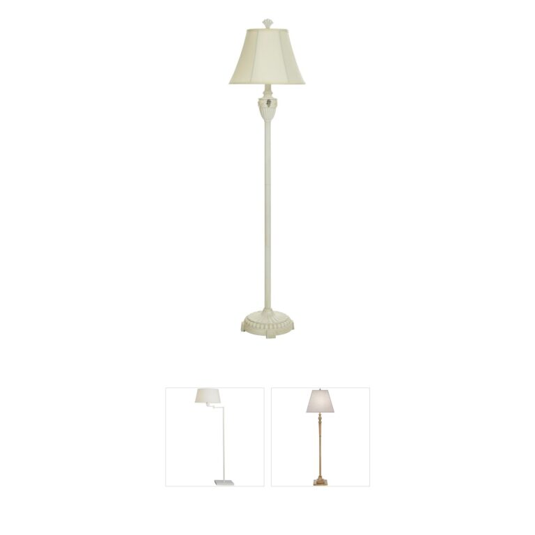 StyleCraft Signature Collection Cream Fabric Floor Lamp