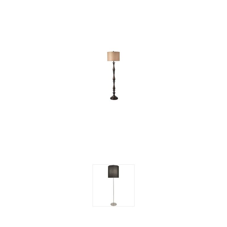 StyleCraft Home Collection Signature Taupe Silk Floor Lamp