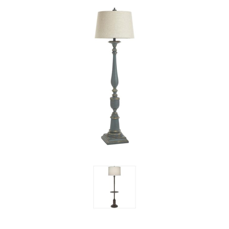 StyleCraft Home Collection Bourgault Antique French Farmhouse Polyresin Floor Lamp