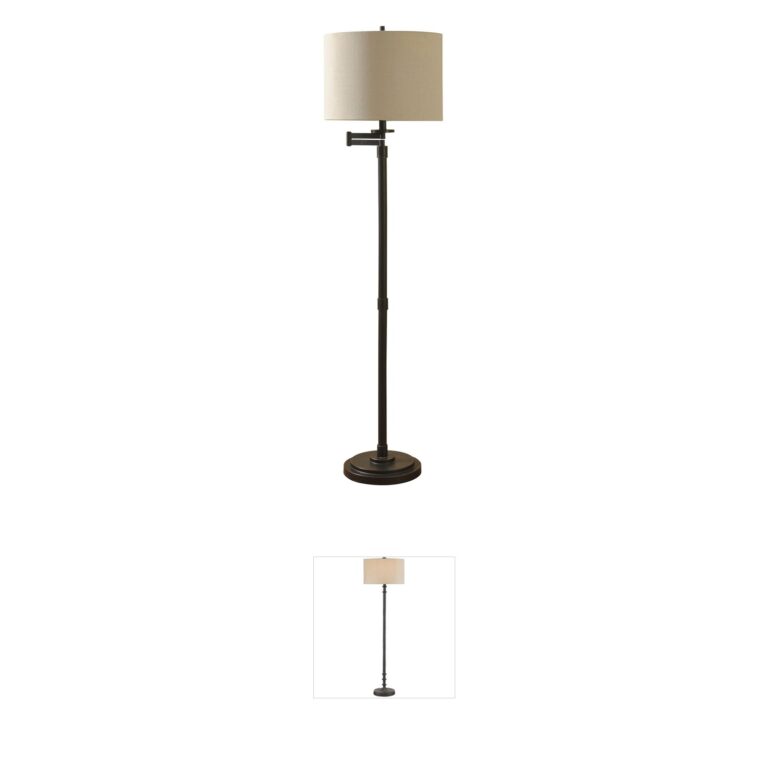 StyleCraft Home Collection Signature Madison Bronze Steel Floor Lamp