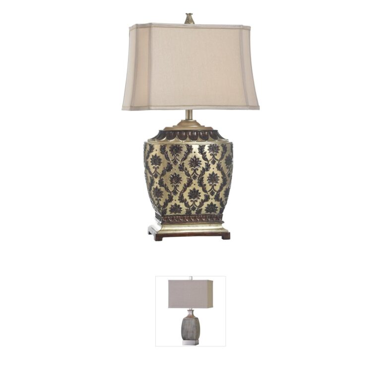 StyleCraft Home Collection Signature Urn Table Lamp with Fabric Shade