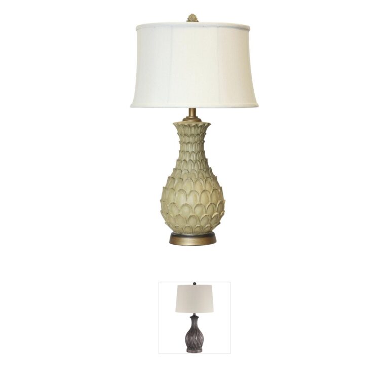 StyleCraft Home Collection Signature White Poly Table Lamp