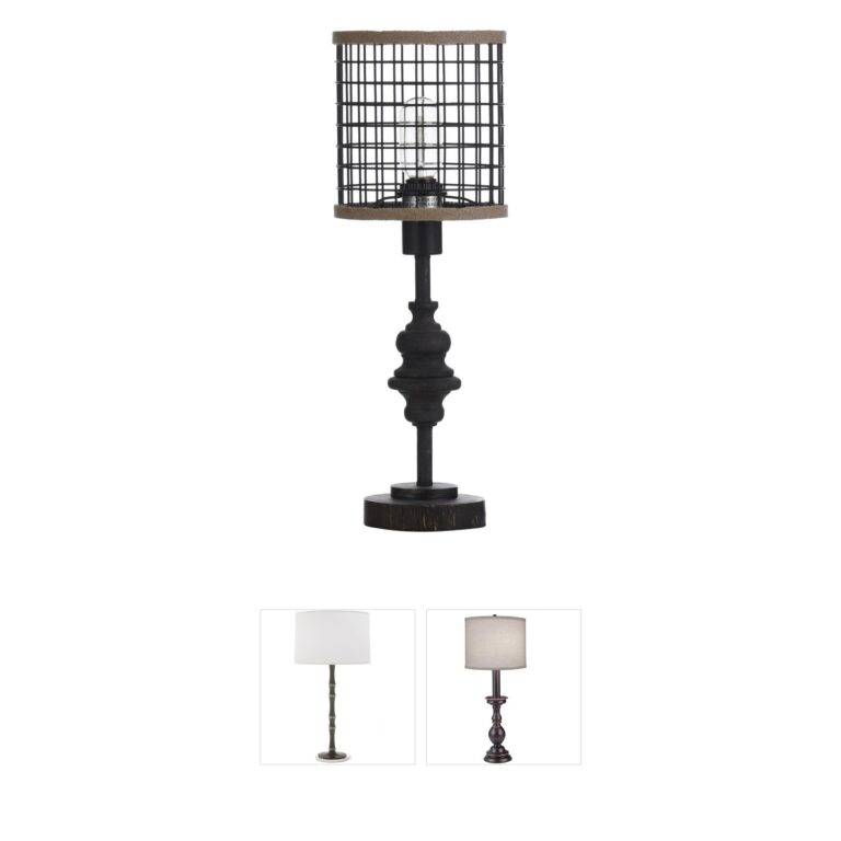 StyleCraft Home Collection Signature Black Metal Table Lamp