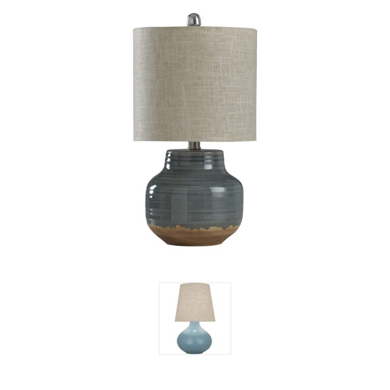 StyleCraft Home Collection Signature Prova Grey Ceramic Table Lamp