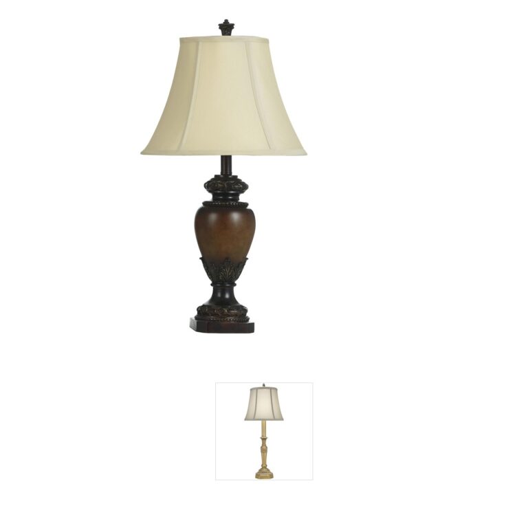 StyleCraft Home Collection Lainey Brown Wood Table Lamp