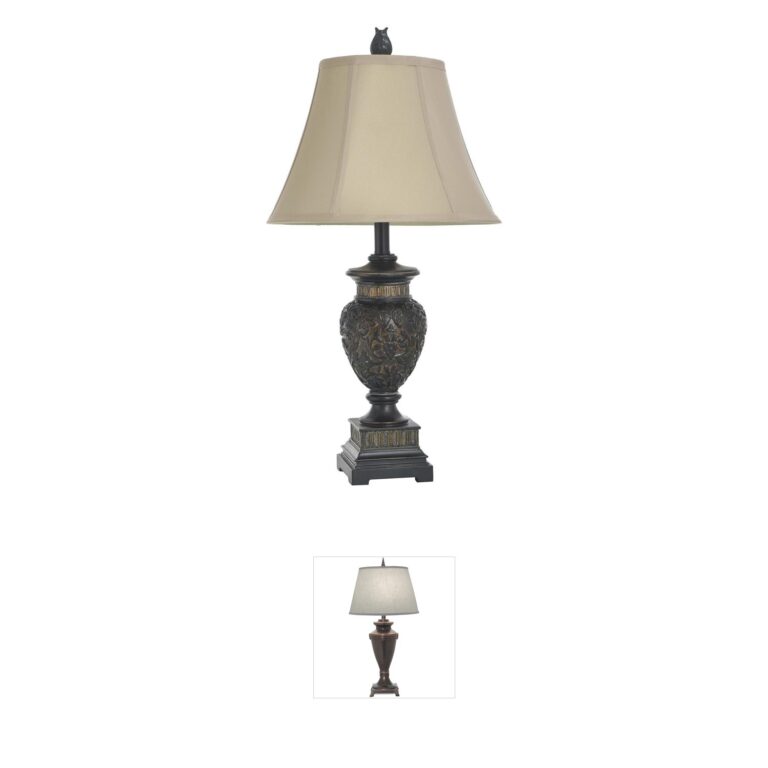 StyleCraft Home Collection Signature Paso Ambrose Brown & Gold Table Lamp
