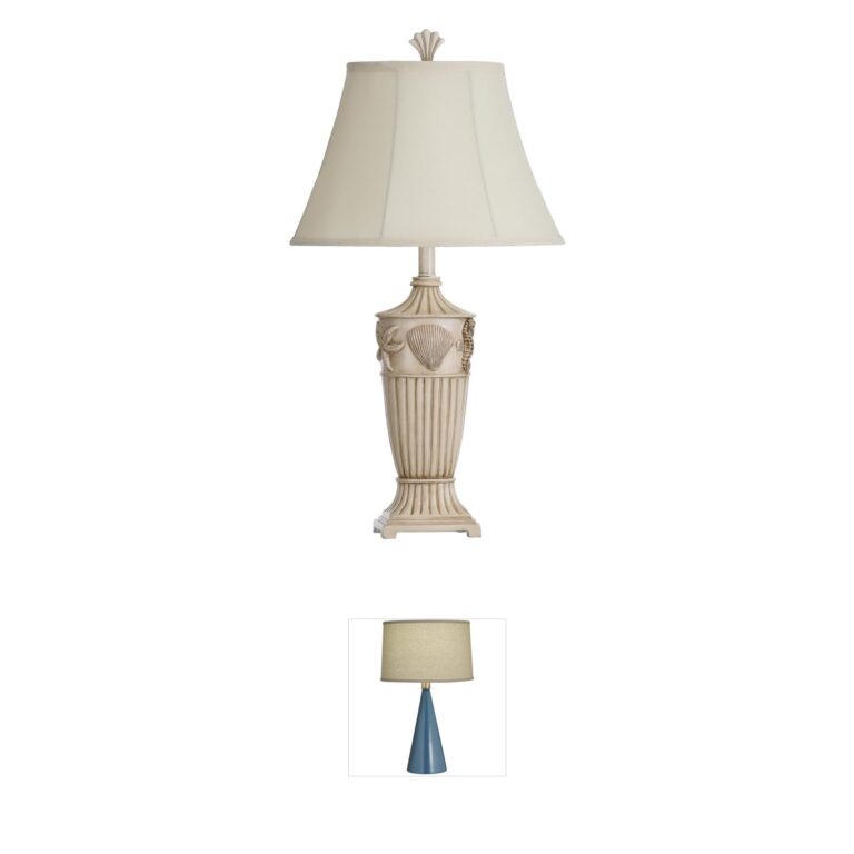StyleCraft Home Collection Signature Cream Fabric Table Lamp