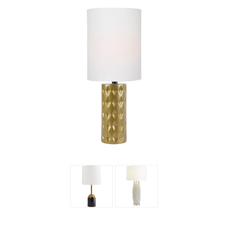 Lite Source Delta Ceramic Table Lamp - Gold