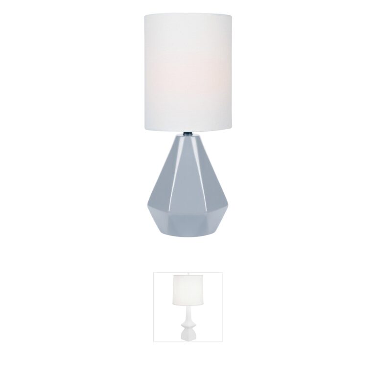 Lite Source Mason Ceramic Table Lamp in Grey - 17 Inch