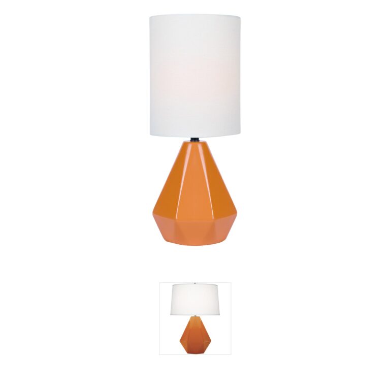 Lite Source Mason Ceramic Table Lamp in Orange